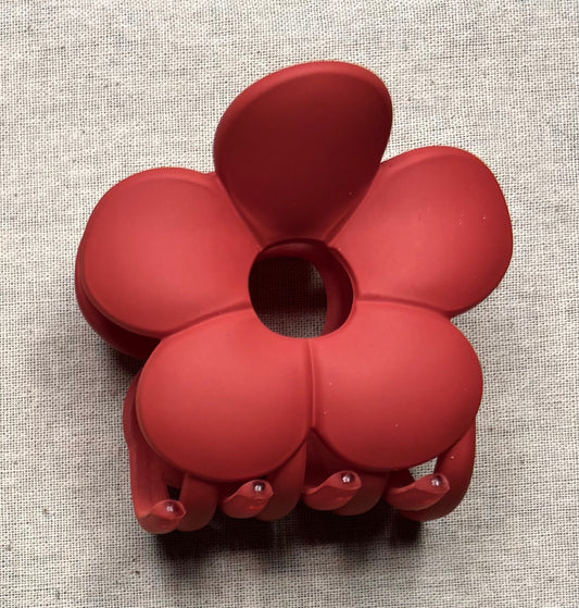 Hairpin flower, matte color, 7 cm