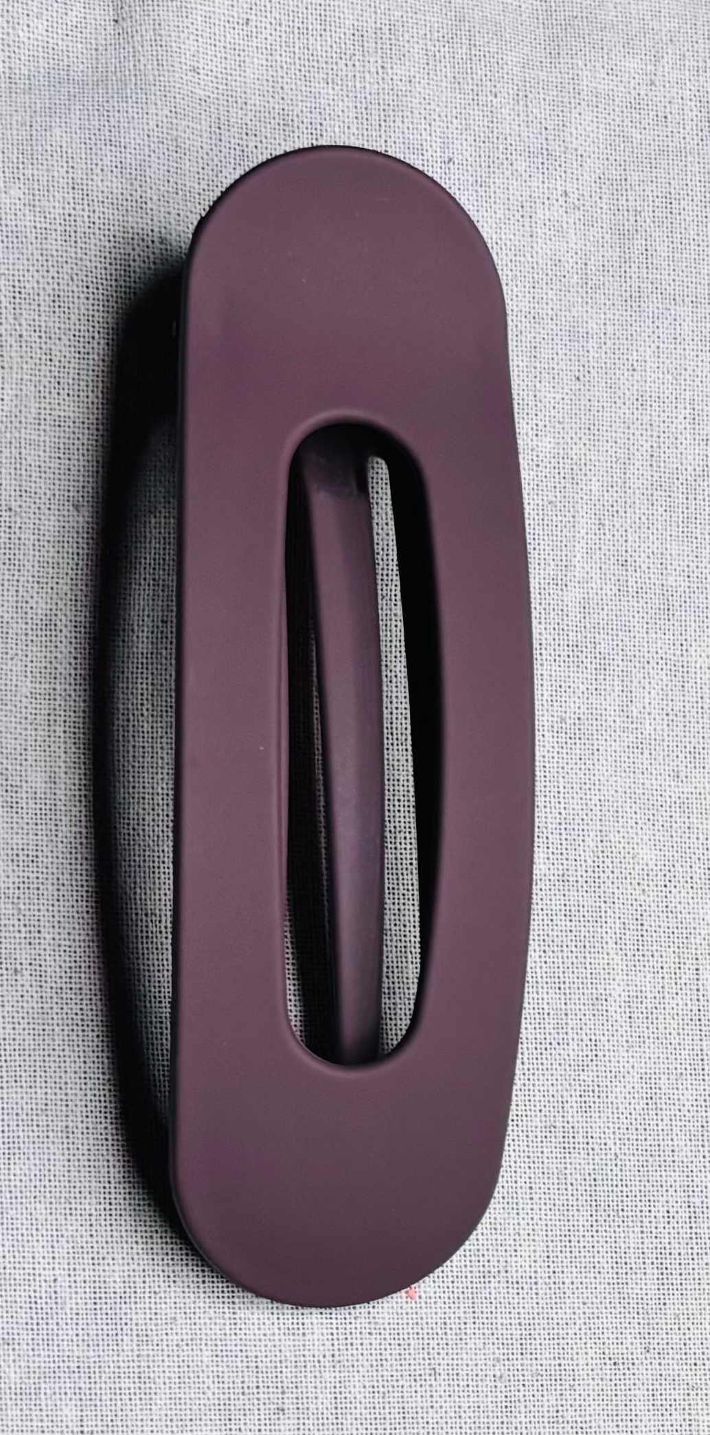 Oval brooch, matte color, 11 cm