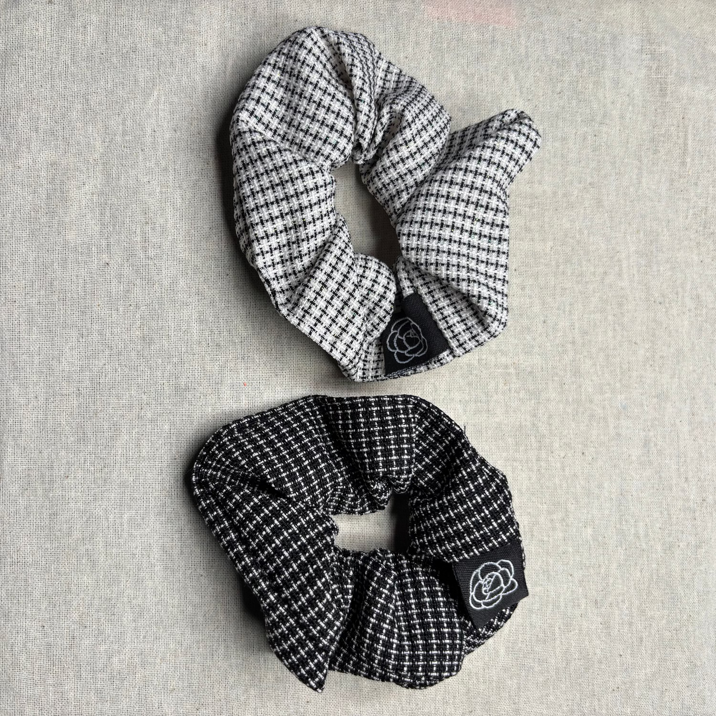 Scrunchie, woven, stylish cross-stitch