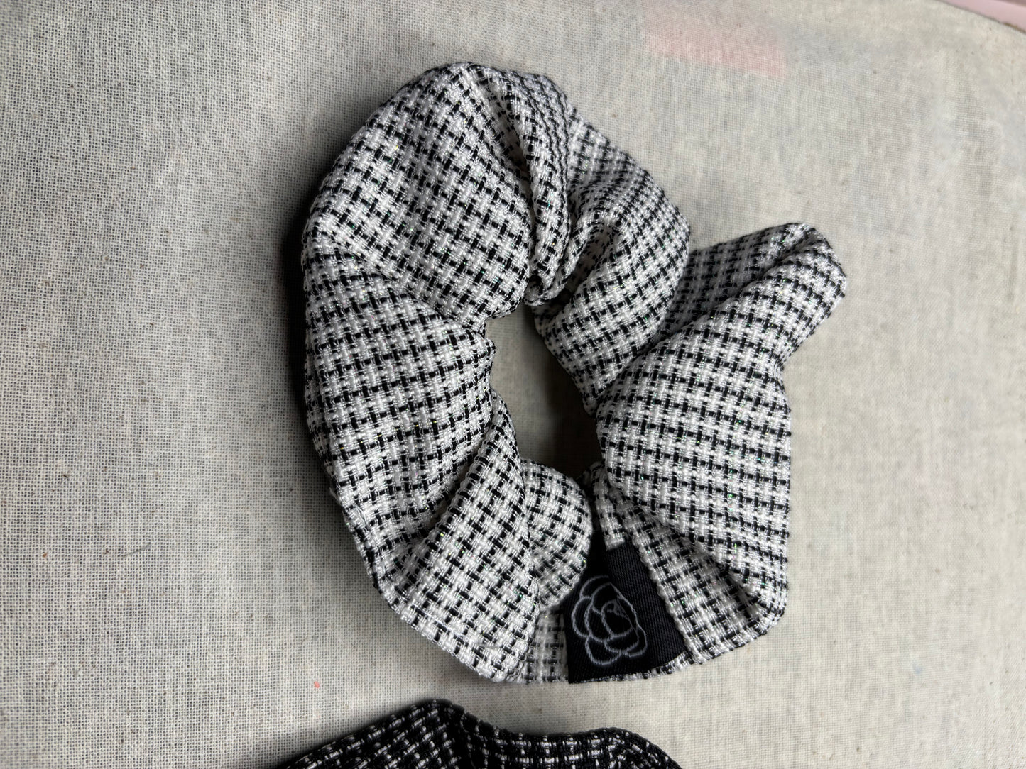 Scrunchie, woven, stylish cross-stitch