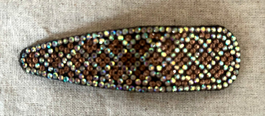 Hair clip, matte color, 9 cm