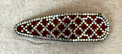 Haarspeld met strass diamantjes, 8 cm