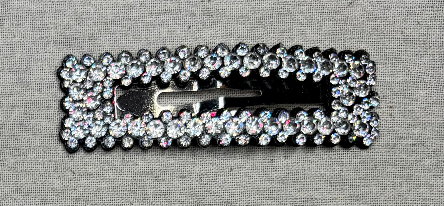 Haarspeld met strass, 8 cm