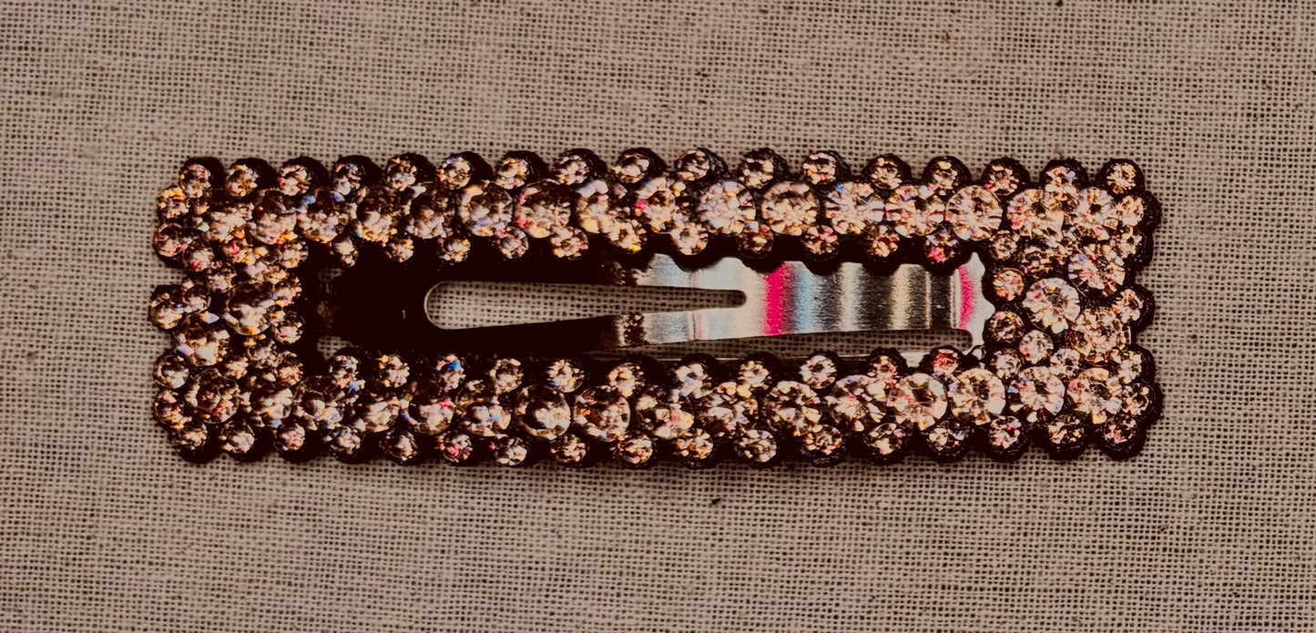 Haarspeld met strass, 8 cm