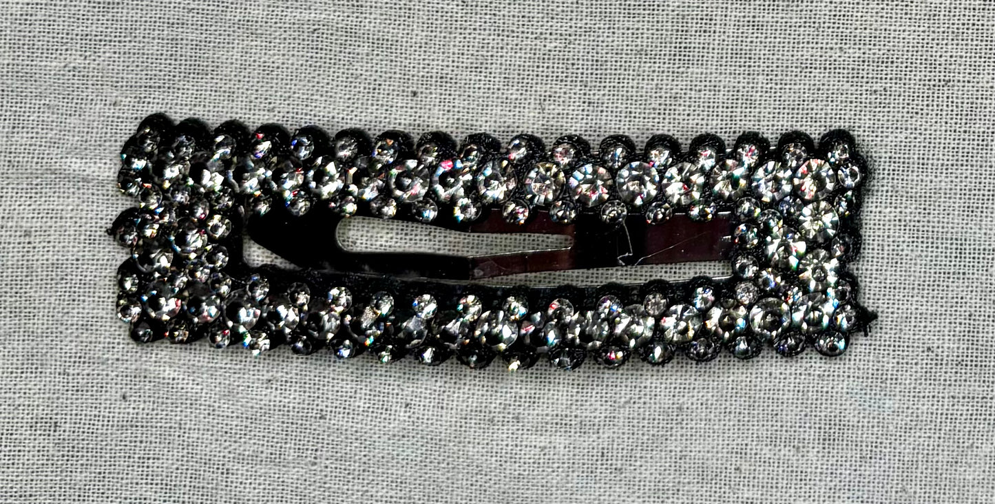 Haarspeld met strass, 8 cm