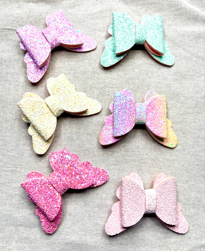 haarspeld vlinder & strikje, met glitters