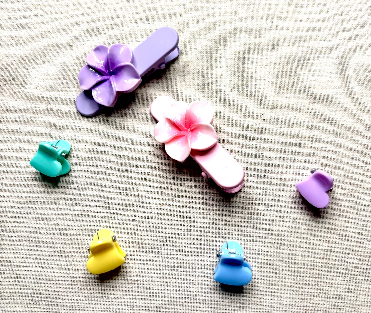 set 2 haarspeldjes en 4 mini haarklemmetjes