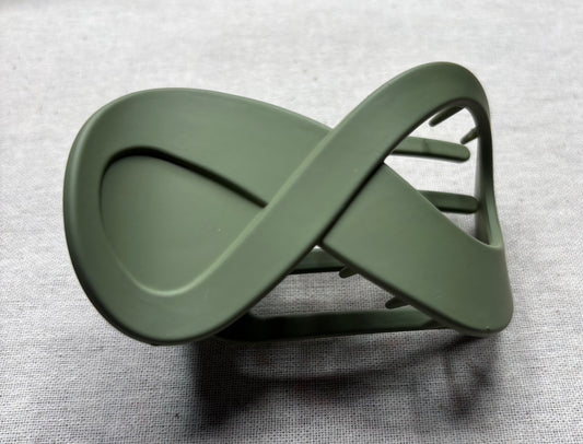 Hair clip 'infinity', matte color, 9 cm