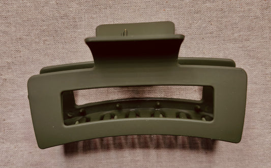 Hair clip, matte color, 9 cm
