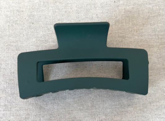 Hair clip, matte color, 9 cm