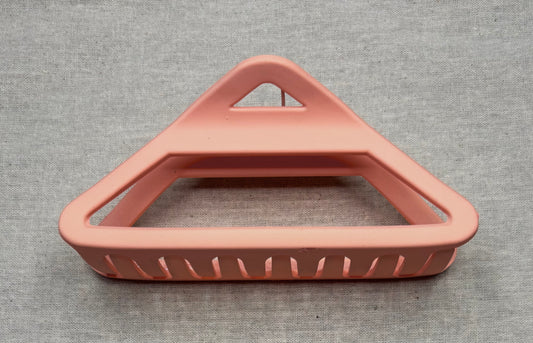 Oval brooch, matte color, 11 cm