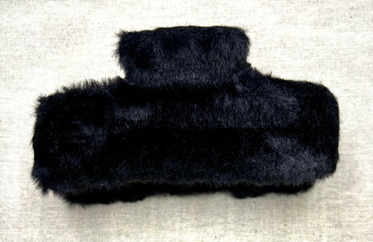 Haarspeld pluche, matte kleur, 14 cm