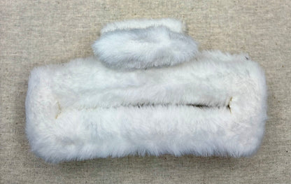 Haarspeld pluche, matte kleur, 14 cm
