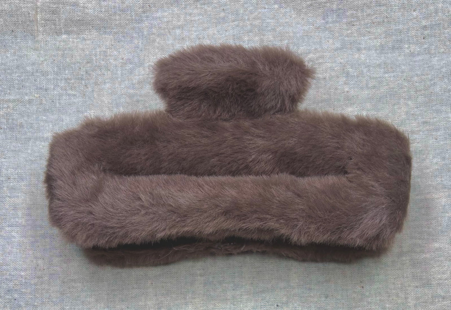 Haarspeld pluche, matte kleur, 14 cm