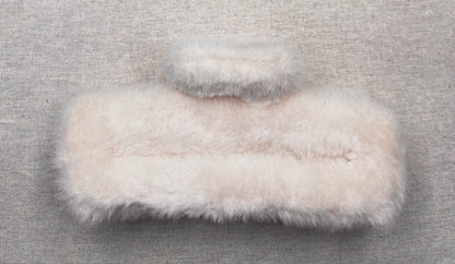 Haarspeld pluche, matte kleur, 14 cm