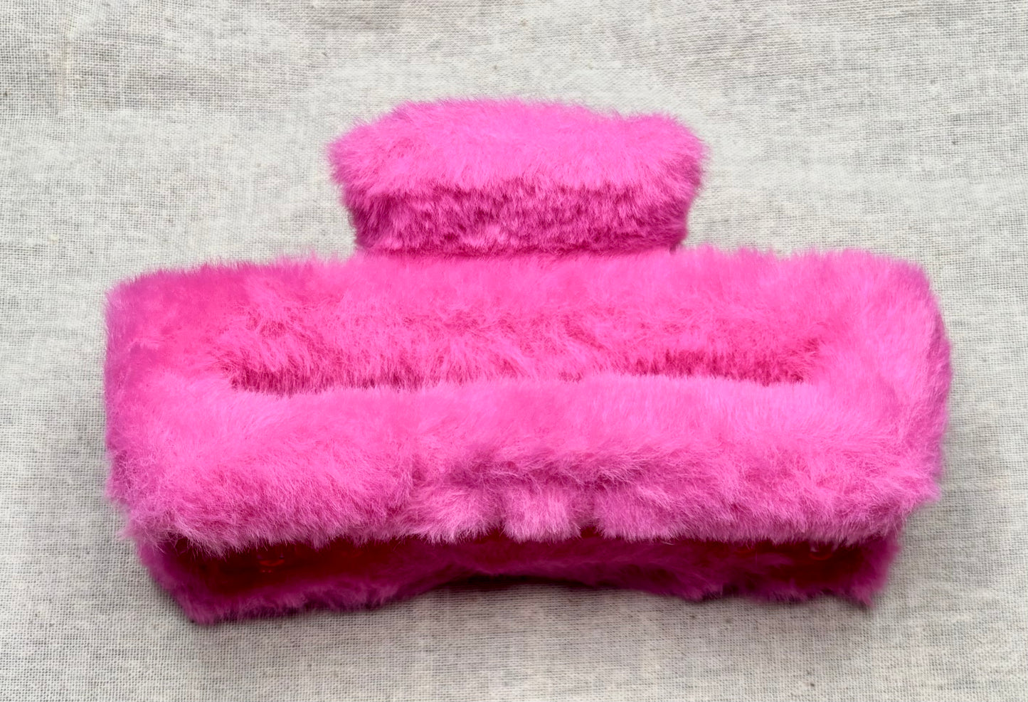 Haarspeld pluche, matte kleur, 14 cm