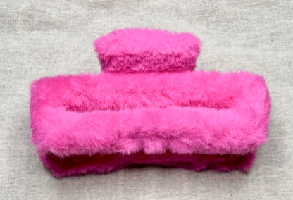 Haarspeld pluche, matte kleur, 14 cm