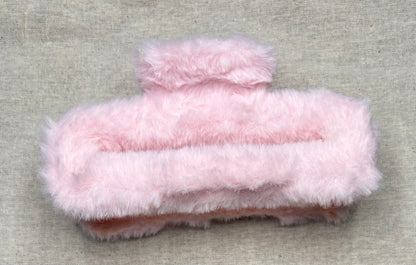 Haarspeld pluche, matte kleur, 14 cm