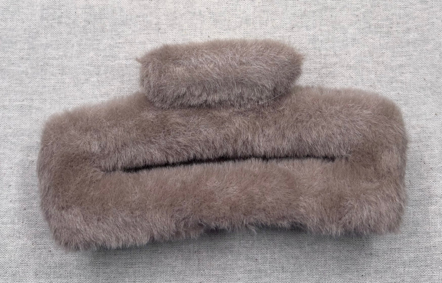 Haarspeld pluche, matte kleur, 14 cm