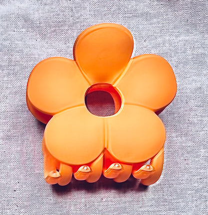 Haarspeld bloem, matte kleur, 7 cm