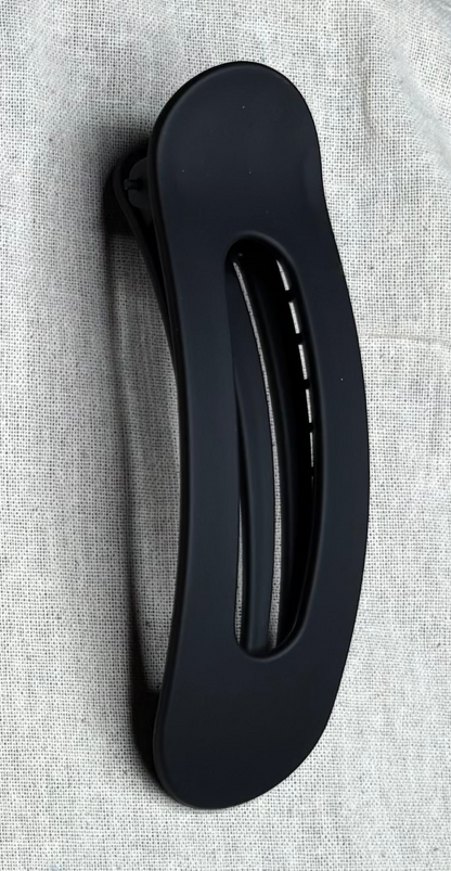 Oval brooch, matte color, 11 cm