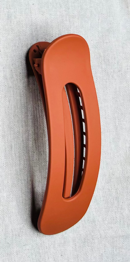 Oval brooch, matte color, 11 cm