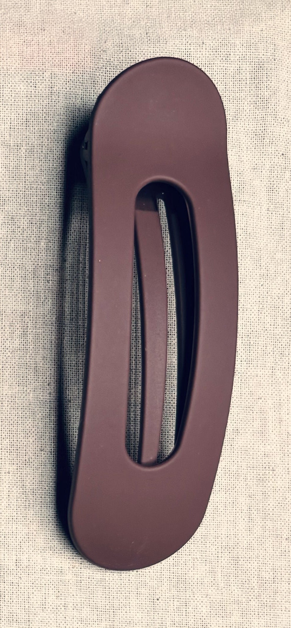 Oval brooch, matte color, 11 cm
