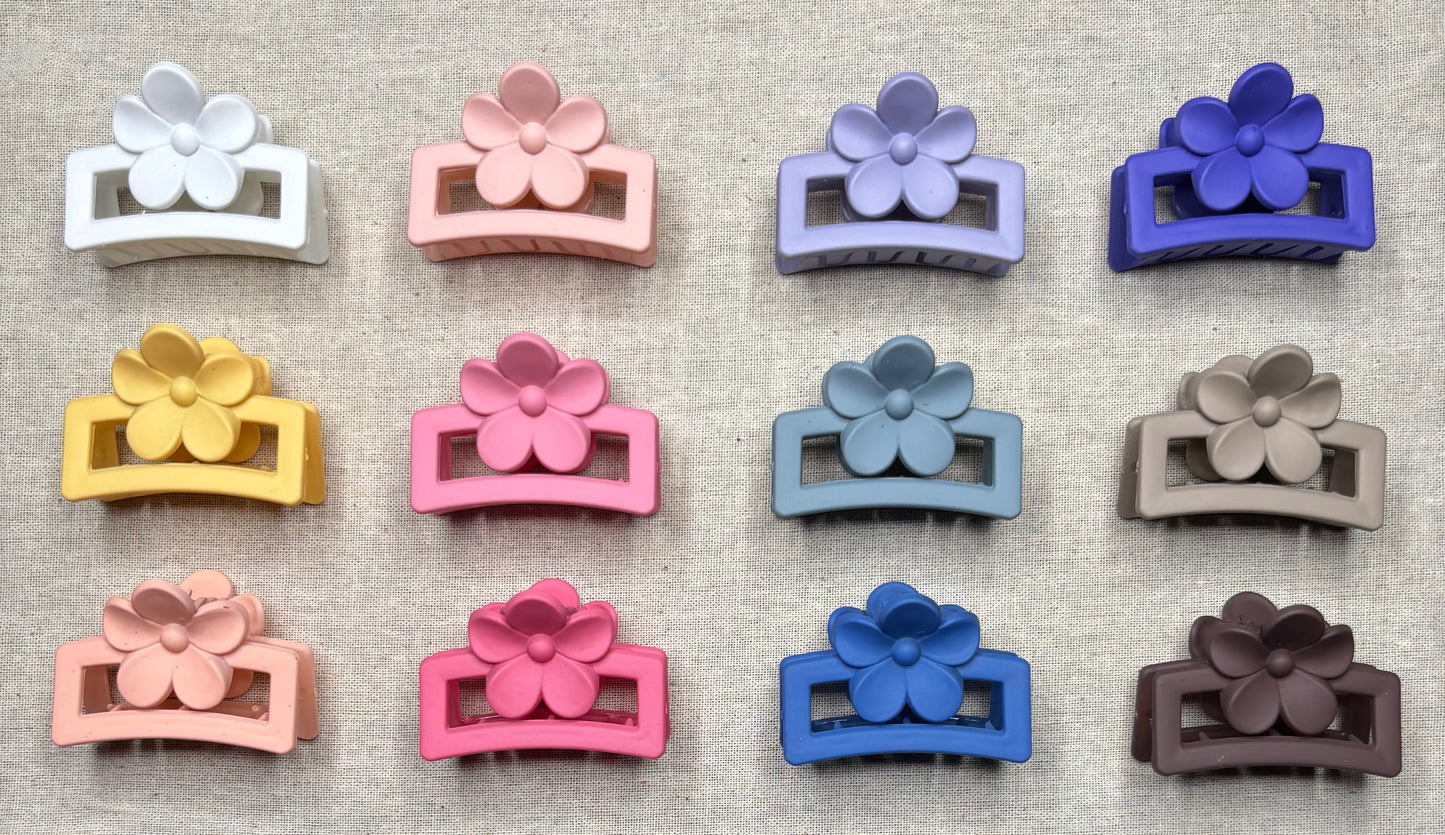 Hair clip with flower, 4.5 cm